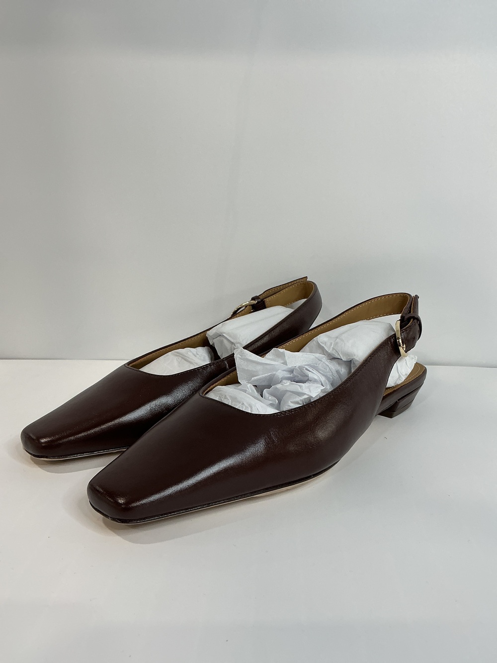 Italian Leather Slingback Flat